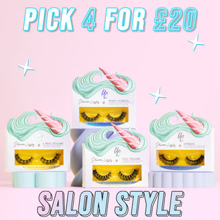 Pick 4 Lashes Salon Style - Unicorn Cosmetics