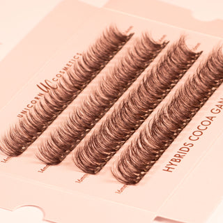 Hybrids in Cocoa Ganche Super Pre-Glued Lashes - Unicorn Cosmetics