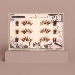 Low-Key Cocoa Ganache Super Pre-Glued Half Strip Lash Starter Kit